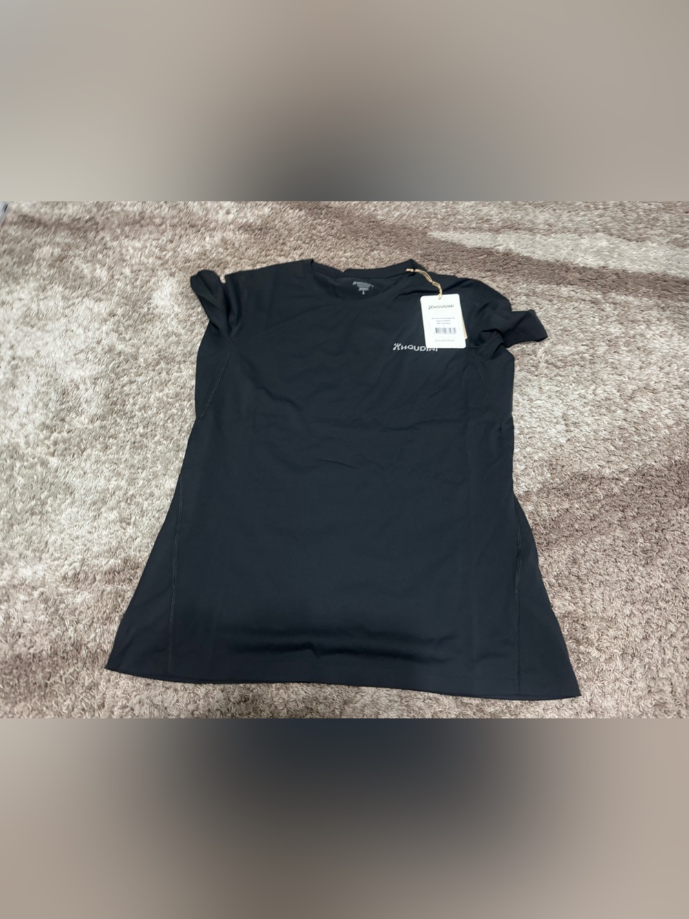 houdini womens pace air message tee true black